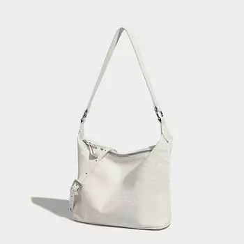 Сумка-мешок Niche Design для женщин 2024 года, новая, поцарапанная вручную, легкая сумка-багет, сумка на одно плечо, косая женская сумка розовый