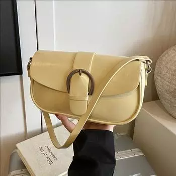 Сумка-мешок подмышкой Premium Sense Simple Solid Color, женская сумка через плечо в иностранном стиле, универсальная сумка-мессенджер для поездок на работу