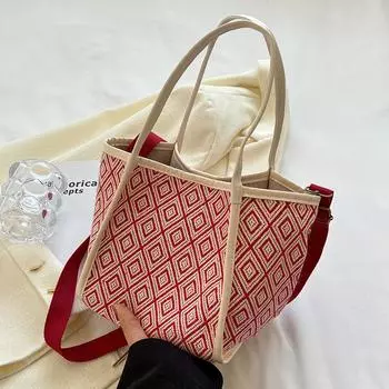 Сумка-мешок Premium Sense Niche, женская модная сумка-ведро через плечо, студенческая повседневная сумка-мессенджер для поездок на работу красный