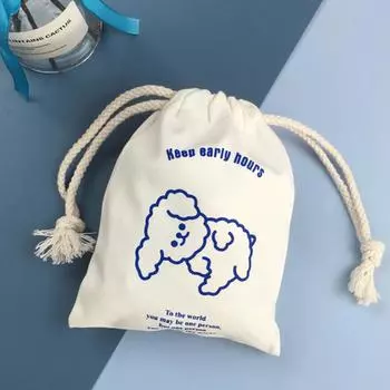 Сумка-мешок с простым принтом медведя, большая вместительная сумка с завязкой, сумка для хранения всякой всячины, косметичка, сумка для украшений A3