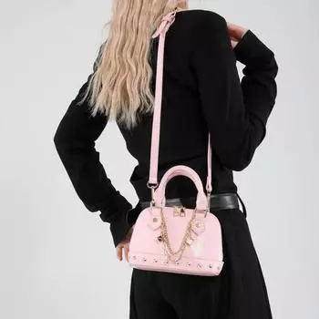 Сумка-мешок с заклепками и цепочкой, женская трендовая сумка через плечо, универсальная легкая роскошная сумка-мессенджер красный