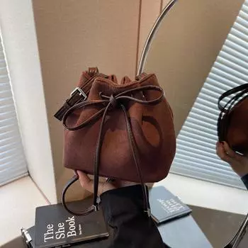 Сумка-мешок высокого класса из ткани «майяр» для длительных поездок на работу и обратно, с завязками на ремне