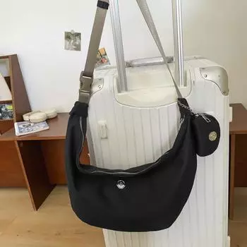 Сумка-мессенджер цвета конфет, женская универсальная, простая, повседневная, сумка-пельмень, вместительная, для студентов, для занятий, через плечо белый