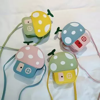 Сумка-мессенджер для девочек, симпатичная детская сумка-грибок, корейская версия модной детской сумки-мессенджера, сумка для детских аксессуаров