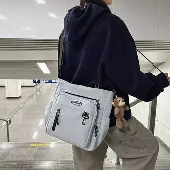 Сумка-мессенджер для колледжа, сумка для студентов, сумка через плечо большой вместимости чёрный