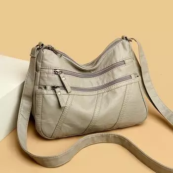 Сумка-мессенджер для мамы, сумка через плечо из мягкой кожи, женская маленькая сумка, сумка через плечо для среднего и пожилого возраста фиолетовый