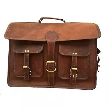 Сумка-мессенджер для ноутбука Мужские сумки-мессенджеры из кожи коричневого цвета Кожаная милая сумка-мессенджера для мужчин/женщин Ноутбук из натуральной кожи Коричневый 13 x 18 in коричневый