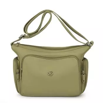 Сумка-мессенджер для поездок на работу, женская, большой вместимости, многослойная, однотонная, сумка через плечо, сумка для матери среднего возраста армия зеленый