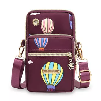 Сумка-мессенджер для женщин, маленький карман для мобильного телефона, кошелек через плечо, кошелек для монет, женская сумка из ткани Оксфорд фиолетовый