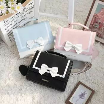 Сумка-мессенджер Harajuku Bow Jk для женщин, новая сумка-мессенджер Fairy Core Handle Lolita Crossbody, женская винтажная сумка, эстетика