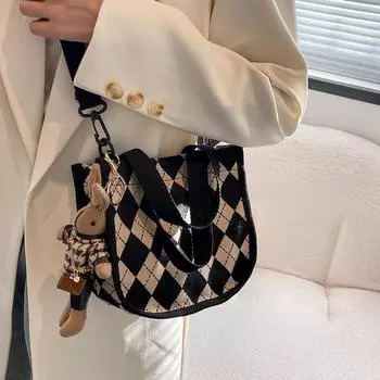 Сумка-мессенджер High sense nickel diamond на одно плечо 2024 года, новая модная сумка, универсальная сумка для поездок на работу для женщин