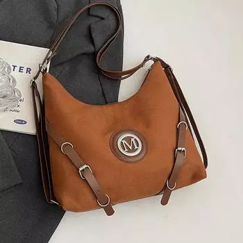 Сумка-мессенджер Internet Celebrity, универсальная сумка-тоут, многофункциональный рюкзак, большая вместимость, женская сумка для поездок на работу коричневый