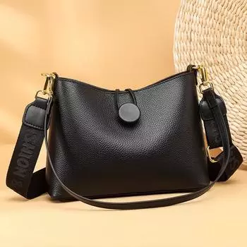 Сумка-мессенджер из коровьей кожи первого слоя, модная сумка-ведро, модная сумка в стиле ретро через плечо, женская сумка большой емкости хаки