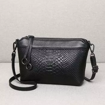 Сумка-мессенджер из коровьей кожи с узором личи и первым слоем, летняя, модная сумка для мобильного телефона из кожи со змеиным узором королевский синий