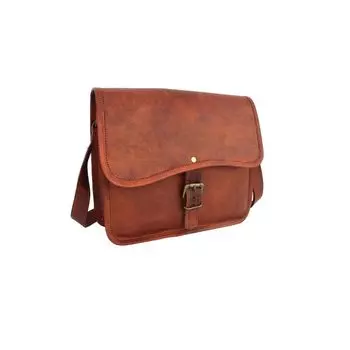 Сумка-мессенджер из козьей кожи 11 дюймов Сумка-портфель для iPad/Tab Сумки через плечо Сумки через плечо 11 x 9 x 3 in коричневый