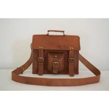 Сумка-мессенджер из козьей кожи Сумка для iPad/Tab Сумки через плечо Сумки на слинге 11 x 9 x 3 in коричневый