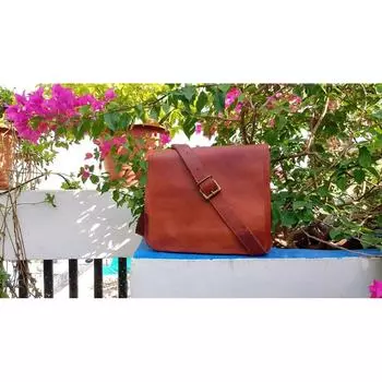 Сумка-мессенджер из кожи ручной работы, новая, через плечо, винтажная, подлинная 9*11 Inch