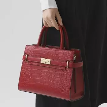 «Сумка-мессенджер из натуральной кожи большой вместимости для женщин — свадебная и материнская сумочка»