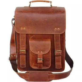 Сумка-мессенджер из натуральной кожи, винтажная сумка через плечо для ноутбука, сумка-портфель для мужчин, сумка через плечо для мужчин и женщин, офисная сумка коричневый