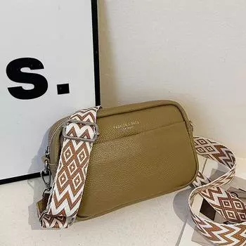 Сумка-мессенджер из натуральной кожи, женская модная сумка для поездок на работу, простая сумка из коровьей кожи первого слоя, маленькая квадратная сумка зелёный