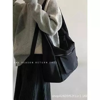 Сумка-мессенджер из нейлонового холста для женщин, новая, вместительная, супер крутая, спортивная, фитнес-сумка tide чёрный