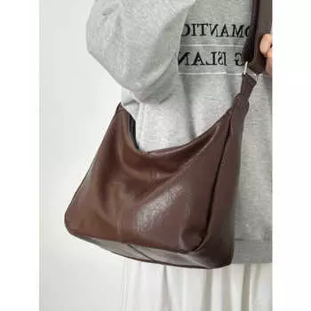 Сумка-мессенджер Maillard в стиле ретро для женщин 2024 года, новая большая сумка-тоут из мягкой кожи, сумка-тоут на плечо