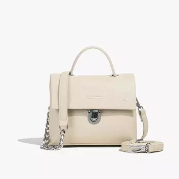 Сумка-мессенджер, маленькая квадратная, через плечо, портативная, трехцелевая, женская, 2025, новая мода 20*15*10 слоновая кость