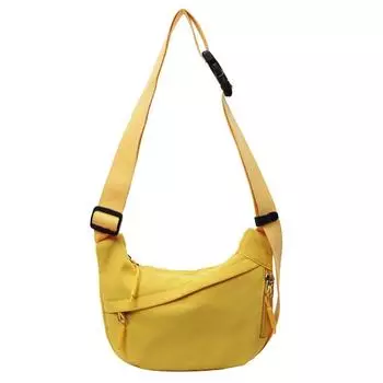 Сумка-мессенджер Маленькая сумка-хобо Большая вместимость Женская легкая наплечная сумка жёлтый