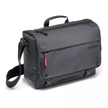 Сумка-мессенджер Manfrotto Manhattan Collection Speedy 10 Вмещает 12-дюймовый ПК Может крепиться к штативу В комплект входит дождевик Водоотталкивающий материал MB серый
