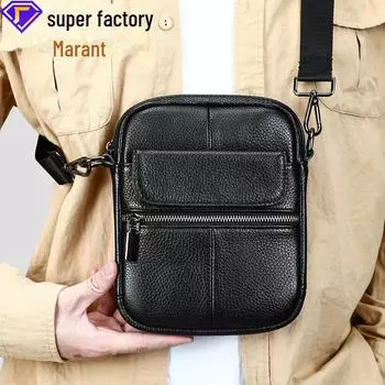 Сумка-мессенджер Marant Men s Premium Leather через плечо - высококачественная воловья кожа, мужская сумка для телефона и тренда