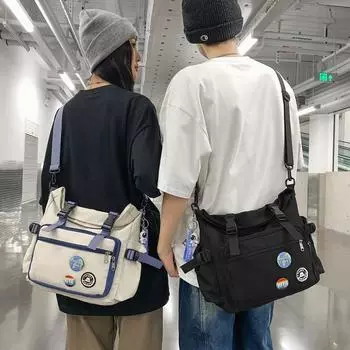 Сумка-мессенджер, мужская большая вместительная студенческая сумка через плечо для занятий, сумка через плечо для пары хаки