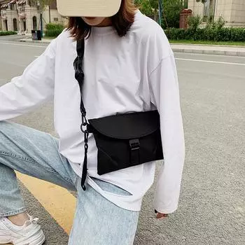 Сумка-мессенджер мужская модная брендовая сумка-знаменитость в Интернете, женская, корейская популярная пара, японская сумка-мессенджер, повседневная модная крутая сумка фиолетовый