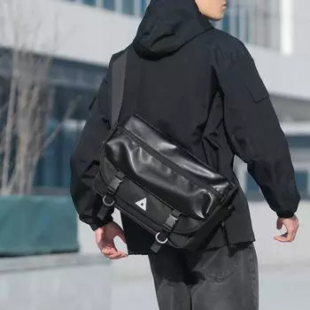 Сумка-мессенджер Мужской рюкзак Сумка-мессенджер Студенческая сумка через плечо чёрный