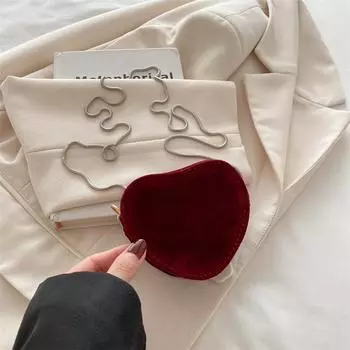 Сумка-мессенджер на одно плечо, женская модная цепочка, персонализированная сумка Love красный