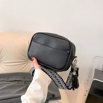 Сумка-мессенджер Niche Design, модная женская сумка 2024 года, новая модная маленькая квадратная сумка, ретро-персонализированная женская сумка через плечо чёрный