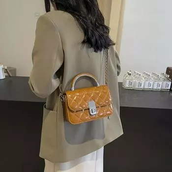 Сумка-мессенджер Niche Retro с бриллиантовой цепочкой, женская сумка-мессенджер через плечо, модная универсальная, высокая чувственность, маленькая рабочая сумка