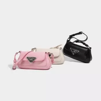 Сумка-мессенджер Premium sense Niche Armpit 2024 года с треугольной эмблемой и логотипом розовый