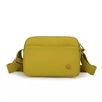 Сумка-мессенджер с несколькими отделениями Легкая нейлоновая сумка для женщин среднего возраста Большая вместимость Наплечная маленькая квадратная сумка золотой