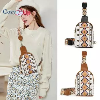 Сумка-мессенджер с текстурой в стиле ретро, повседневная универсальная нагрудная сумка, простая этническая сумка на плечо 20x15x5cm чёрный