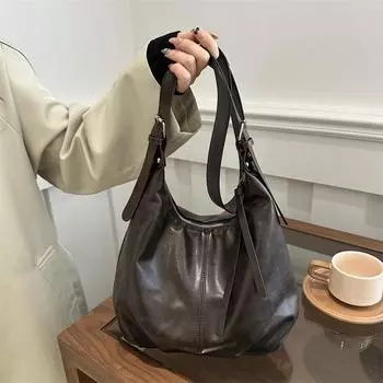 Сумка-мессенджер с текстурой в стиле ретро для зимних поездок, универсальная, высококачественная, популярная женская сумка-тоут коричневый