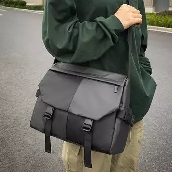 Сумка-мессенджер унисекс из прочного нейлона, большая вместимость, легкая водонепроницаемая повседневная сумка через плечо, удобная тканевая дорожная сумка через плечо