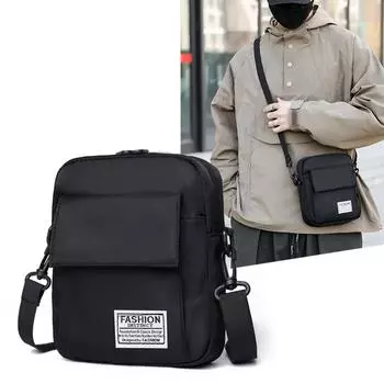 Сумка-мессенджер Водонепроницаемая сумка через плечо с буквенным принтом на талии Сумка для телефона чёрный