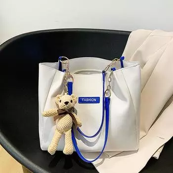 Сумка-мессенджер в иностранном стиле 2024 года, новая модная простая сумка через плечо для отдыха и поездок на работу, большая вместительная женская сумка-тоут чёрный