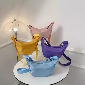 Сумка-мессенджер женская новая модная легкая маленькая сумка-ранец подмышкой универсальная сумка через плечо из холста