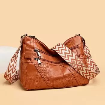 Сумка-мессенджер женская сумка из ПУ наплечная сумка для мам среднего возраста жёлтый