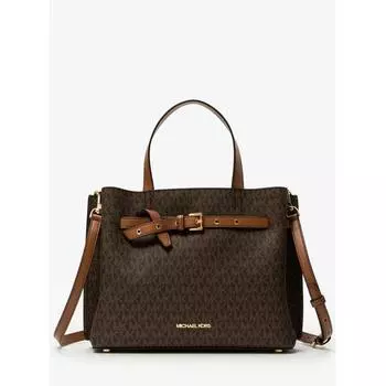 СУМКА MICHAEL KORS EMILIA БОЛЬШАЯ MK SIGNATURE 35F0GU5S3B200 КОРИЧНЕВАЯ