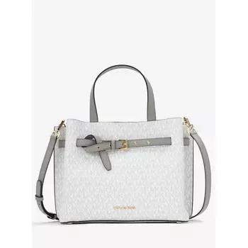 СУМКА MICHAEL KORS EMILIA БОЛЬШАЯ MK SIGNATURE 35F0GU5S3B3535 ЯРКИЙ БЕЛЫЙ