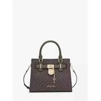 СУМКА MICHAEL KORS HAMILTON МАЛЕНЬКАЯ MK SIGNATURE 35F1GHMS1B310 Оливковая