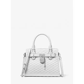 СУМКА MICHAEL KORS HAMILTON МАЛЕНЬКАЯ СУМКА 35T4SHMS5C1999 ИЗ ДЕНИМА ОПТИЧЕСКАЯ БЕЛАЯ