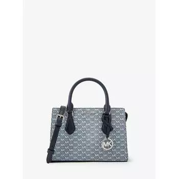 СУМКА MICHAEL KORS SHEILA ИЗ ДЕНИМА, МАЛЕНЬКАЯ СУМКА 35T4S6HS1C461, ДЖИНСОВАЯ ЦЕНТРАЛЬНАЯ МОЛНИЯ